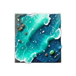 Water Ocean (HD-2D) - 256x256 pixel art sprite