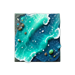 Océano de Agua (HD-2D) — sprite pixel art 256×256