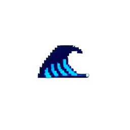Wasser Ozean (Niedrigauflösung) — 256×256 Pixel-Art-Sprite