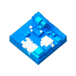 Water Ocean (Voxel) - 256x256 pixel art sprite