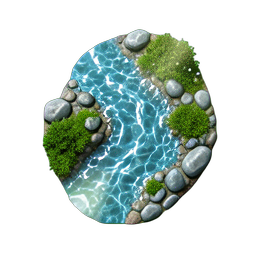 Water River (HD-2D) - 256x256 pixel art sprite