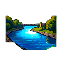 Water River - 256x256 pixel art sprite