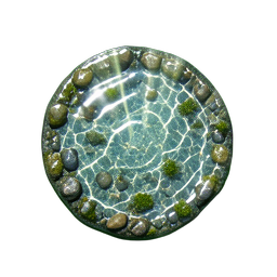 Water Shallow (HD-2D) - 256x256 pixel art sprite