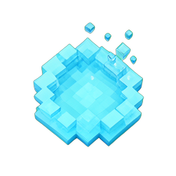 Water Shallow (Voxel) - 256x256 pixel art sprite