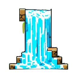 Waterfall (16-Bit) - 256x256 pixel art sprite