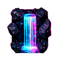 Waterfall (Cyberpunk) — 256×256 pixel art sprite