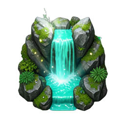 Waterfall (HD-2D) - 256x256 pixel art sprite