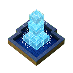 Waterfall (Voxel) - 256x256 pixel art sprite