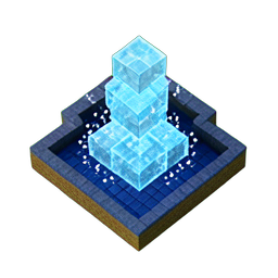 Waterfall (Voxel) — 256×256 pixel art sprite