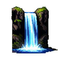 Waterfall - 256x256 pixel art sprite