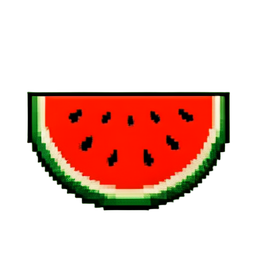スイカ (16bit) — 256×256 ピクセルアートスプライト