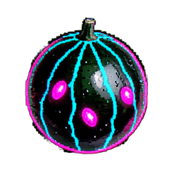 Watermelon (Cyberpunk) - 256x256 pixel art sprite