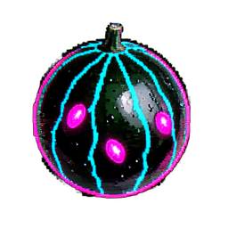 Melancia (Cyberpunk) — sprite pixel art 256×256