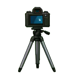 Trépied de webcam — sprite pixel art 256×256