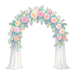 Marco del arco de la boda — sprite pixel art 256×256