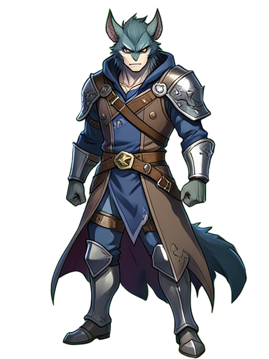 Lobo Alfa Masculino — sprite pixel art 384×512