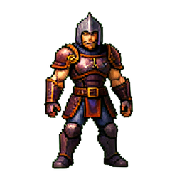 鞭の戦士 — 256×256 ピクセルアートスプライト