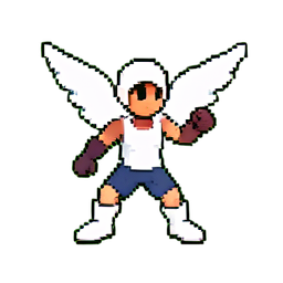 Volante blanc — sprite pixel art 256×256