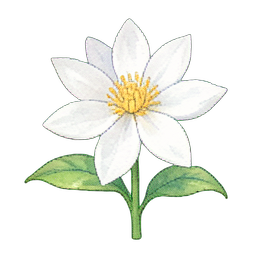 زهرة الجاردينيا البيضاء — رسم بكسل 256×256