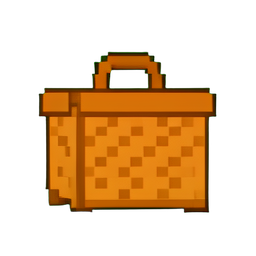 籐の郵便整理器 — 256×256 ピクセルアートスプライト