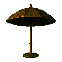 Soporte de paraguas de mimbre — sprite pixel art 256×256
