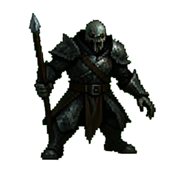 Guerreiro da lâmina — sprite pixel art 256×256