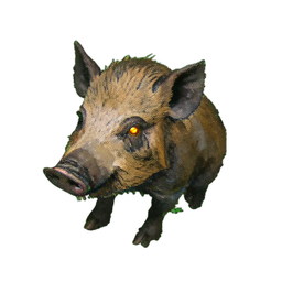 Wild Boar (Atmospheric) - 256x256 pixel art sprite
