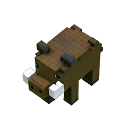 Sanglier (Voxel) — sprite pixel art 256×256