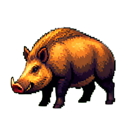 Wild Boar - 256x256 pixel art sprite