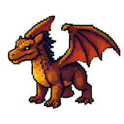 Wild Dragon Hatchling — 256×256 pixel art sprite