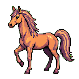 Wilder Pegasus — 256×256 Pixel-Art-Sprite