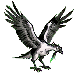 Wilder Phönixvogel — 256×256 Pixel-Art-Sprite