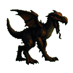 Monture de raptor sauvage — sprite pixel art 256×256