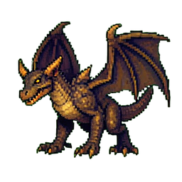 Wyvern salvaje — sprite pixel art 256×256