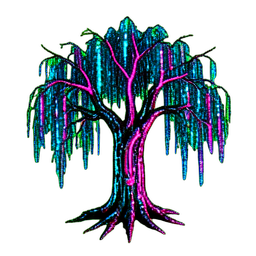 Willow Tree (Cyberpunk) - 256x256 pixel art sprite