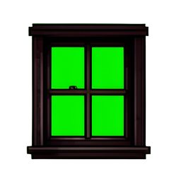 Window Frame Dark - 256x256 pixel art sprite