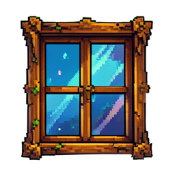 Window Frame Fantasy - 256x256 pixel art sprite