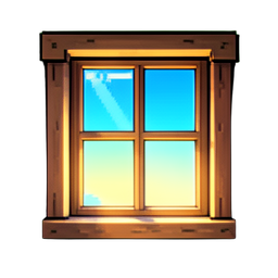 Window Frame Light - 256x256 pixel art sprite