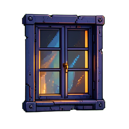 Window Frame Sci-fi - 256x256 pixel art sprite