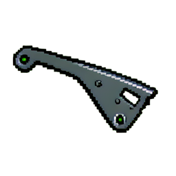 Braço limpador de para-brisa (Estilo industrial) — sprite pixel art 256×256