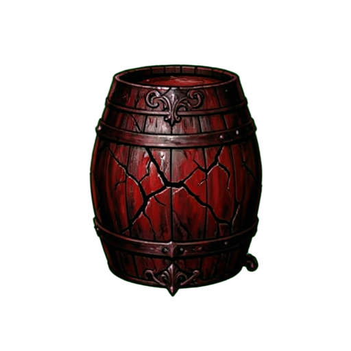 Barris de Sangue do Sotão — sprite pixel art 512×512