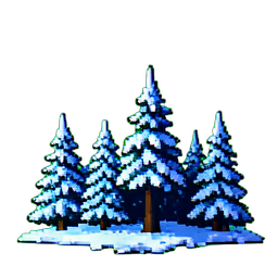 Winter Forest - 256x256 pixel art sprite
