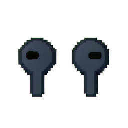 Fones de ouvido sem fio — sprite pixel art 256×256