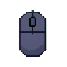 Mouse sem fio — sprite pixel art 256×256