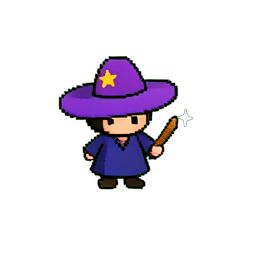 Apprenti Sorcière (16-Bit) — sprite pixel art 256×256
