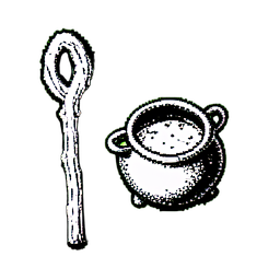 Hexenlehrling (1-Bit) — 256×256 Pixel-Art-Sprite