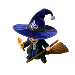 Witch Apprentice (HD-2D) - 256x256 pixel art sprite