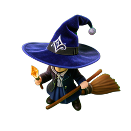 Apprenti sorcière (HD-2D) — sprite pixel art 256×256