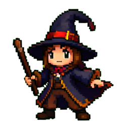 Apprenti Sorcière — sprite pixel art 256×256