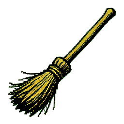 Poils de balai de sorcière — sprite pixel art 256×256